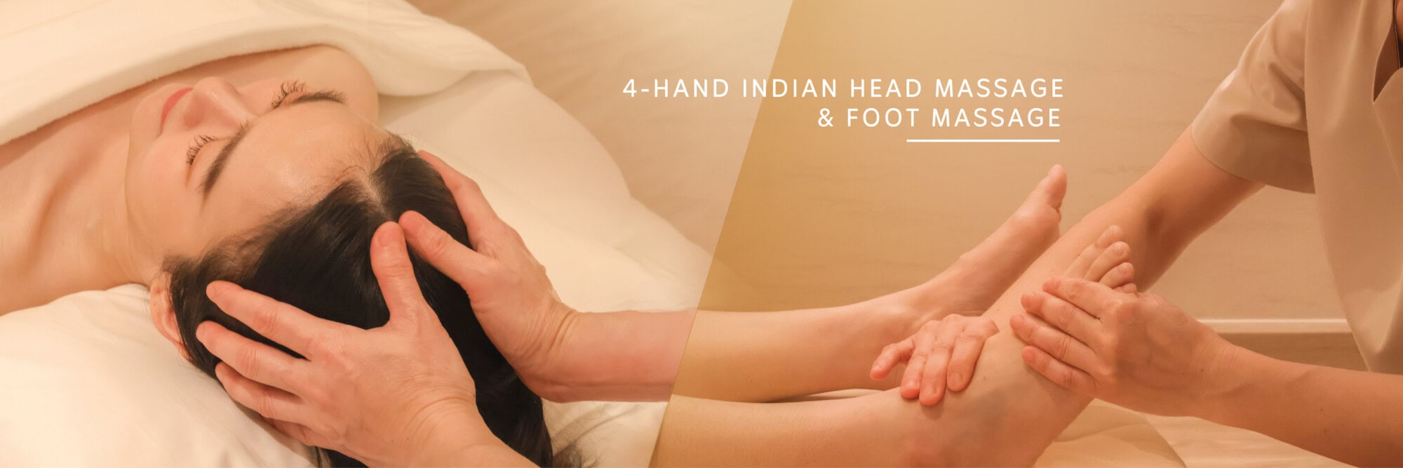 Relaxing woman receiving Indian head massage at Makkha Spa in Chiang Mai, Thailand.